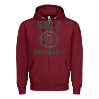 Burgundy shiz university design Zipper Hoodie - lanVoArt
