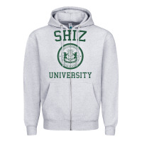 Heather Grey shiz university design Zipper Hoodie - lanVoArt