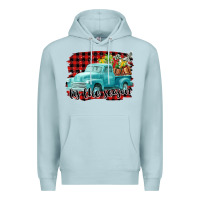 Blue Mist Tis The Season Christmas Truck Premium Hoodie - FaDigitalArtStudio