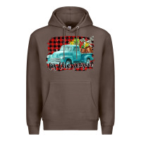 Coffee Tis The Season Christmas Truck Premium Hoodie - FaDigitalArtStudio