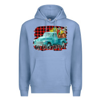 Colony Blue Tis The Season Christmas Truck Premium Hoodie - FaDigitalArtStudio