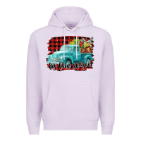 Lilac Tis The Season Christmas Truck Premium Hoodie - FaDigitalArtStudio
