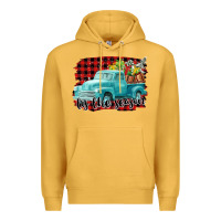 Mustard Tis The Season Christmas Truck Premium Hoodie - FaDigitalArtStudio