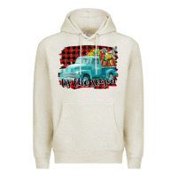 Oatmeal Heather Tis The Season Christmas Truck Premium Hoodie - FaDigitalArtStudio