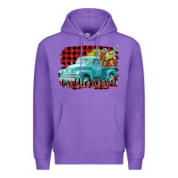 Purple Tis The Season Christmas Truck Premium Hoodie - FaDigitalArtStudio