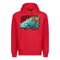 Red Tis The Season Christmas Truck Premium Hoodie - FaDigitalArtStudio