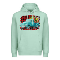 Seafoam Tis The Season Christmas Truck Premium Hoodie - FaDigitalArtStudio