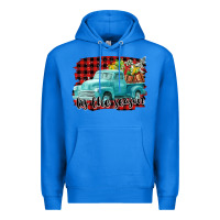 True Royal Tis The Season Christmas Truck Premium Hoodie - FaDigitalArtStudio