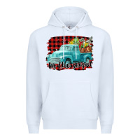 White Tis The Season Christmas Truck Premium Hoodie - FaDigitalArtStudio