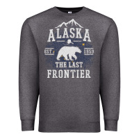 Charcoal Heather Alaska The Last Frontier Premium Sweatshirt - lanVoArt
