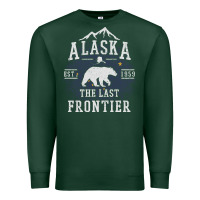 Sports Green Alaska The Last Frontier Premium Sweatshirt - lanVoArt