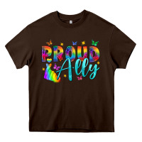 Chocolate Brown Western Proud Ally Heavy Core Tee - BundleAndBundleShop