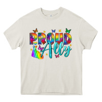 Cream Western Proud Ally Heavy Core Tee - BundleAndBundleShop