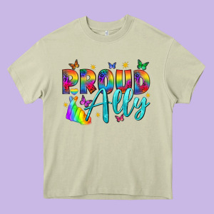 Western Proud Ally Heavy Core Tee Designed By Bundleandbundleshop