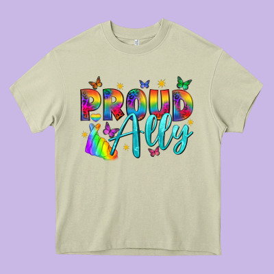 Western Proud Ally Heavy Core Tee Designed By Bundleandbundleshop