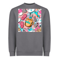 Hospital Nurse Coffee Cups With Leopard Seamless Pattern Bbs Heavyweight Sweatshirt | Teevron