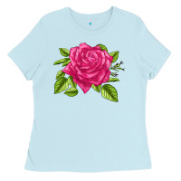 Baby Blue Perfume Delight Rose Ladies Tee - LillyAllenDesigns