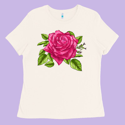Perfume Delight Rose Ladies Tee Designed By Lillyallendesigns