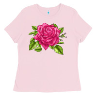 Bubblegum Pink Perfume Delight Rose Ladies Tee - LillyAllenDesigns