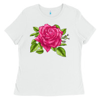 White Perfume Delight Rose Ladies Tee - LillyAllenDesigns