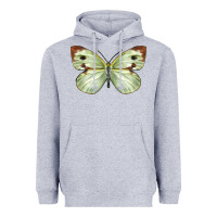 Heather Grey Cabbage Butterfly Heavyweight Hoodie - LillyAllenDesigns