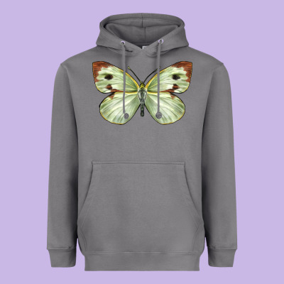 Cabbage Butterfly Heavyweight Hoodie Designed By Lillyallendesigns