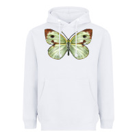 White Cabbage Butterfly Heavyweight Hoodie - LillyAllenDesigns
