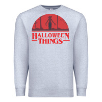Heather Grey Halloween Things Strange Halloween Premium Sweatshirt - lanVoArt