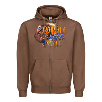 Chestnut Fall Gobble Gobble Y'all Zipper Hoodie - LillyAllenDesigns