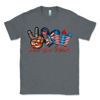Charcoal Heather peace love freedom Classic Tee - RacoonDesign