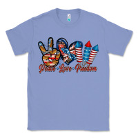 Colony Blue peace love freedom Classic Tee - RacoonDesign