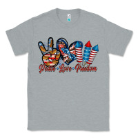 Heather Grey peace love freedom Classic Tee - RacoonDesign
