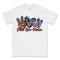 White peace love freedom Classic Tee - RacoonDesign