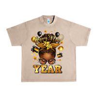 French Oak happy new year afro messy bun Urban Heavy Tee - texasbilliewilder