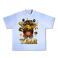 Grape Ice happy new year afro messy bun Urban Heavy Tee - texasbilliewilder