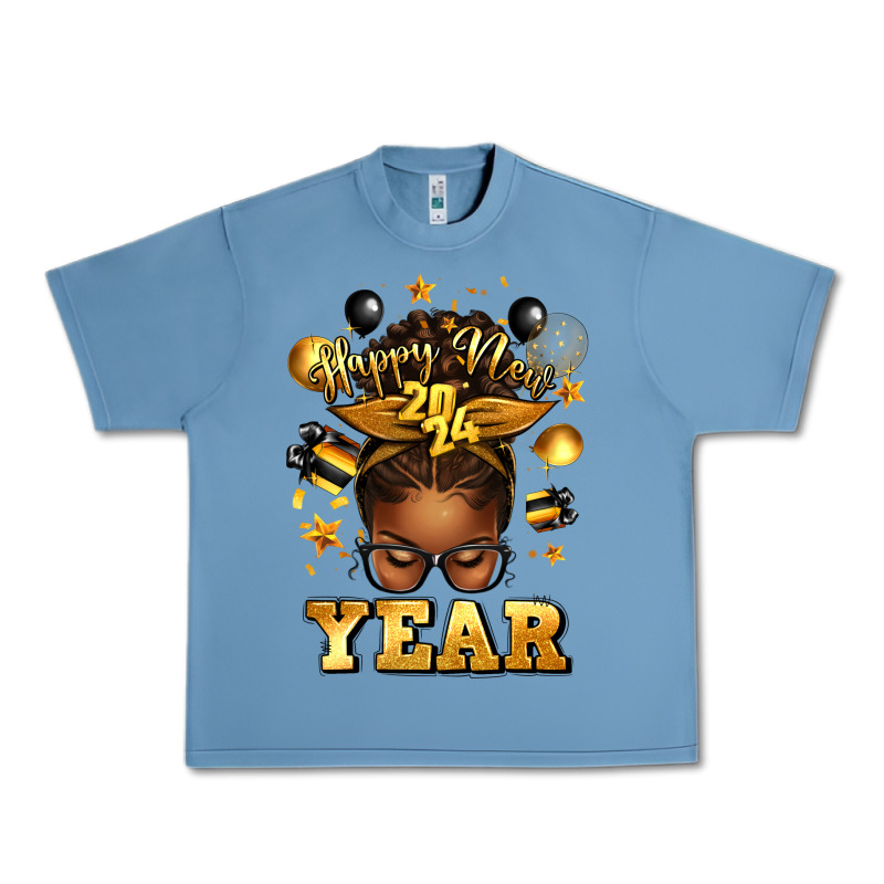 Happy New Year Afro Messy Bun Urban Heavy Tee by texasbilliewilder | Teevron