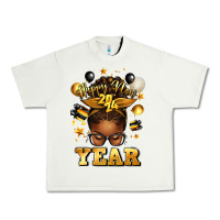 Pistachio happy new year afro messy bun Urban Heavy Tee - texasbilliewilder