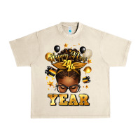 Sandshell happy new year afro messy bun Urban Heavy Tee - texasbilliewilder