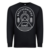 Black Breckenridge Colorado Bear Mountains Trees Hiking Premium Sweatshirt - lanVoArt