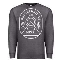 Charcoal Heather Breckenridge Colorado Bear Mountains Trees Hiking Premium Sweatshirt - lanVoArt