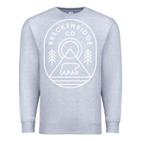 Heather Grey Breckenridge Colorado Bear Mountains Trees Hiking Premium Sweatshirt - lanVoArt