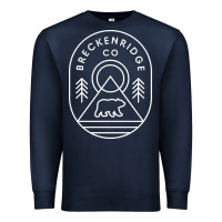 Navy Breckenridge Colorado Bear Mountains Trees Hiking Premium Sweatshirt - lanVoArt