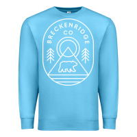 Ocean Blue Breckenridge Colorado Bear Mountains Trees Hiking Premium Sweatshirt - lanVoArt