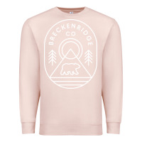 Pale Pink Breckenridge Colorado Bear Mountains Trees Hiking Premium Sweatshirt - lanVoArt