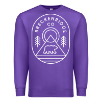 Purple Breckenridge Colorado Bear Mountains Trees Hiking Premium Sweatshirt - lanVoArt