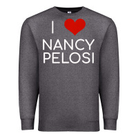 Charcoal Heather Limited Edition I Love Nancy Pelosi Heart Madam Speaker Democratic Pol Premium Sweatshirt - lanVoArt