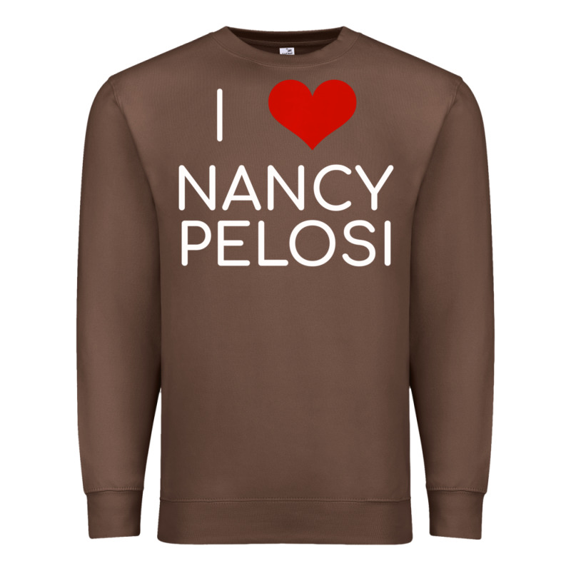 Limited Edition I Love Nancy Pelosi Heart Madam Speaker Democratic Pol Premium Sweatshirt by lanVoArt | Teevron