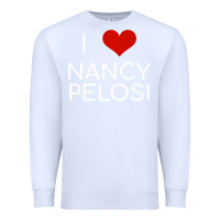 White Limited Edition I Love Nancy Pelosi Heart Madam Speaker Democratic Pol Premium Sweatshirt - lanVoArt