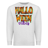 Oatmeal Heather halloween vibes Premium Sweatshirt - RacoonDesign