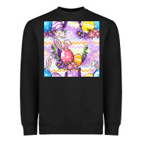 Black Easter Eggs With Flowers Seamless Pattern Heavyweight Sweatshirt - BundleAndBundleShop